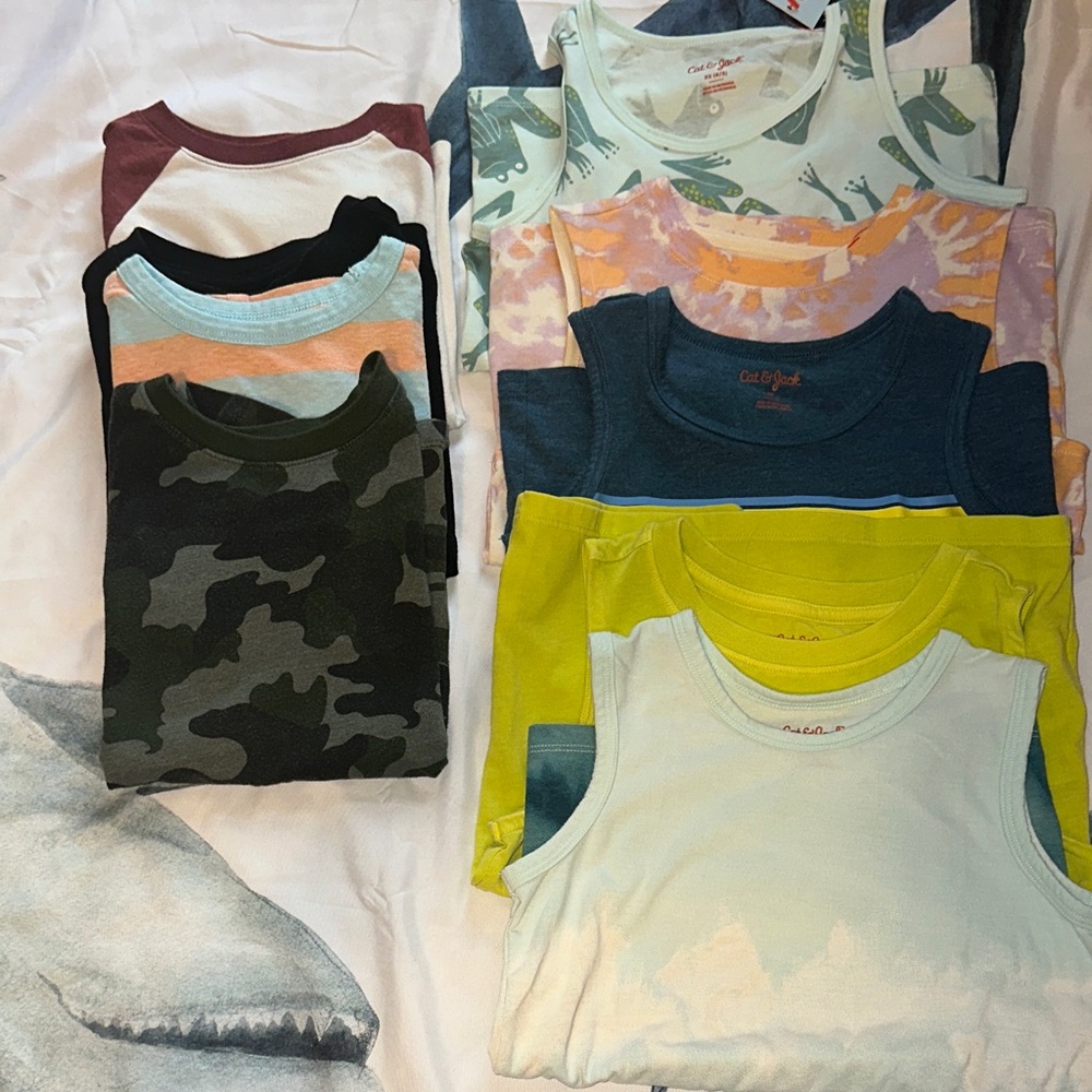 BOYS Colorful Tank Tops and T-Shirts Collection